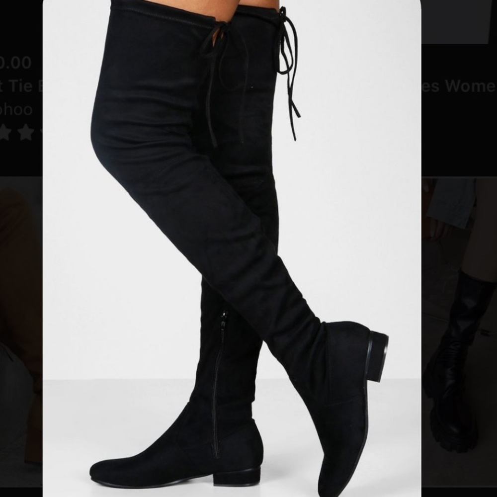 Over the Knee High Black Boots